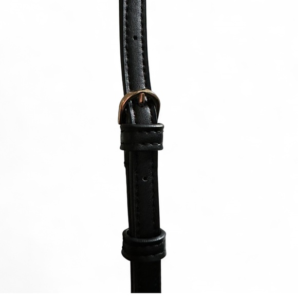 Black woven check Top handle faux leather vanity box bag - Picture 5 of 5